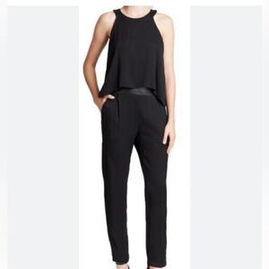 Ella Moss Black Scoop Neck Sleeveless  Jumpsuit Size‎ Medium